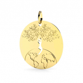 Pendentif Arbre de Vie Or Jaune - 22 mm -Georgia - XMB3122