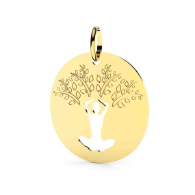 Pendentif Arbre de Vie Or Jaune - 22 mm -Kariane - XMB222