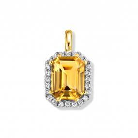 Pendentif Citrine jaune Or Jaune Nadya - 063408JA