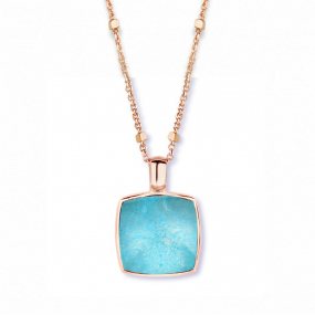 Pendentif cristal de roche sur amazonite One More  - Pantelleria - 051403Y2
