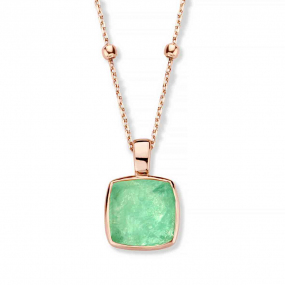 Pendentif Cristal de Roche sur Quartz Verte  - One More  - Pantelleria - 052797Y3
