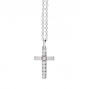 Pendentif croix diamants One More  - Ischia - 048858A
