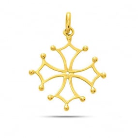 Pendentif croix occitane en or jaune Or Jaune Alana