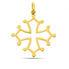 Pendentif croix occitane en or jaune Or Jaune Larissa