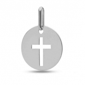 Pendentif Croix Or Blanc Azlie