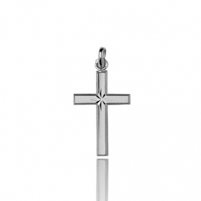 Pendentif croix Or Blanc Melissa