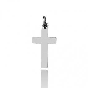 Pendentif Croix Or Blanc Sandrine