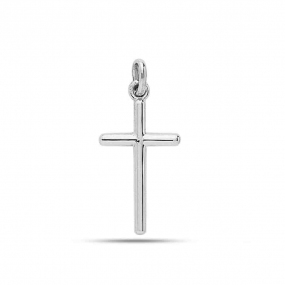 Pendentif Croix Or Blanc Vatina