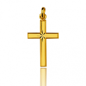 Pendentif croix Or Jaune Aurora