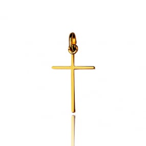 Pendentif Croix Or Jaune Violaine