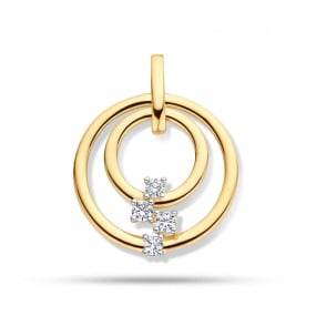 Pendentif Diamant  Or Jaune 0.17 ct Dahlia - 067295A