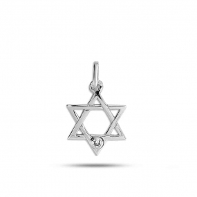 Pendentif Etoile de David en Or Blanc - Irina -XP1624G