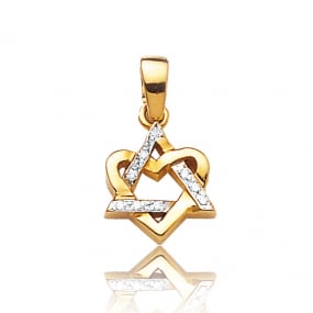 Pendentif Etoile de David en Or Jaune - Kendra -PE3488