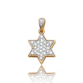 Pendentif Etoile de David en Or Jaune - Kyana -PE3005