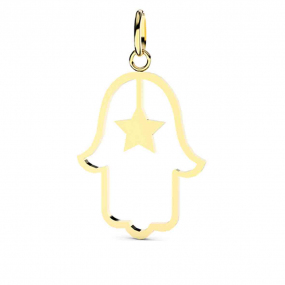 Pendentif Main de Fatma en Or Jaune - Mitsuko -XPB825