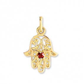 Pendentif Main de Fatma Or Blanc -  -Heidi - XP812