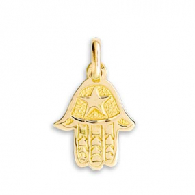 Pendentif Main de Fatma Or Blanc -  -Shannon - XP1558