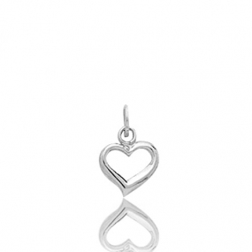 Pendentif or blanc coeur Or Blanc -  -Srnit - 661127