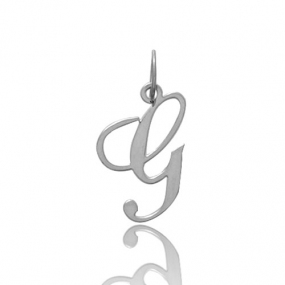 Pendentif or Blanc Initiale G Julianna