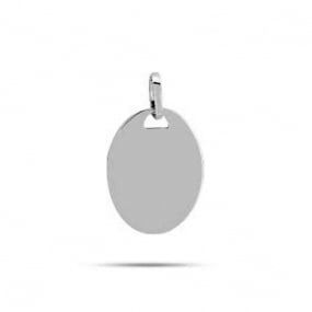 Pendentif or blanc ovale Or Blanc -  -Selena - 9KT8G