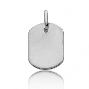 Pendentif or blanc rectangulaire Or Blanc -  -Elodie - 661077