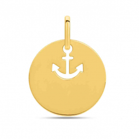 Pendentif or jaune ancre Or Jaune - 15 mm -Chizuko - 9KP149