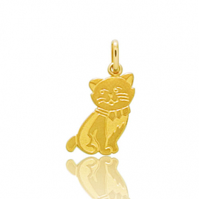 Pendentif or jaune chaton Or Jaune -  -Charlotte - P125