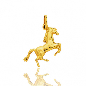 Pendentif or jaune cheval Or Jaune -  -Dahlia - 9K2716