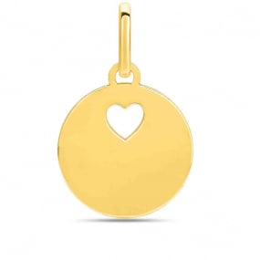 Pendentif or jaune coeur Or Jaune - 12 mm -Kalaya - 9KP148