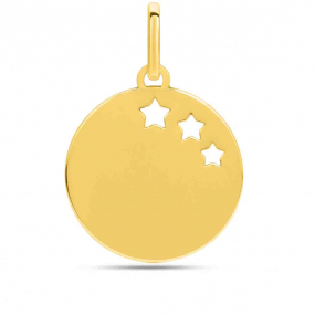 Pendentif or jaune toiles Or Jaune - 15 mm -Oriane - 9KP145