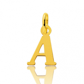 Pendentif or Jaune Initiale A Clo