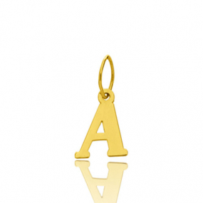 Pendentif or Jaune Initiale A Love