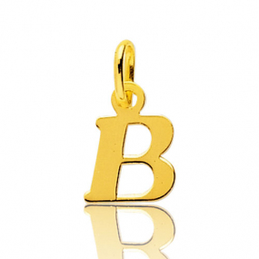 Pendentif or Jaune Initiale B Clarence