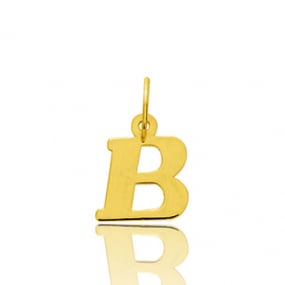 Pendentif or Jaune Initiale B Lana