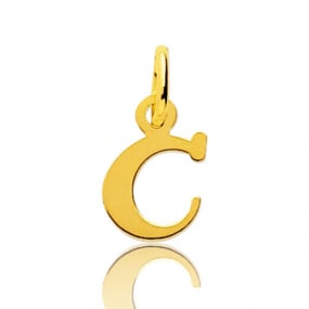 Pendentif or Jaune Initiale C Roxanne