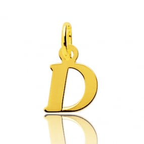 Pendentif or Jaune Initiale D Adrienne