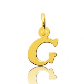 Pendentif or Jaune Initiale G Alba