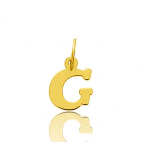 Pendentif or Jaune Initiale G Ysaline