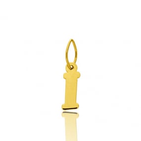 Pendentif or Jaune Initiale I Louna