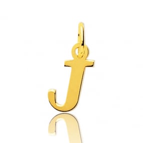 Pendentif or Jaune Initiale J Rosaria