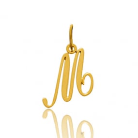 Pendentif or Jaune Initiale M Anya