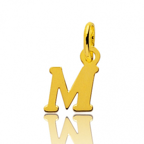 Pendentif or Jaune Initiale M Maryane