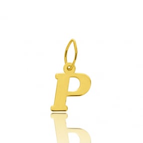 Pendentif or Jaune Initiale P Maelys