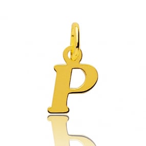 Pendentif or Jaune Initiale P Venus