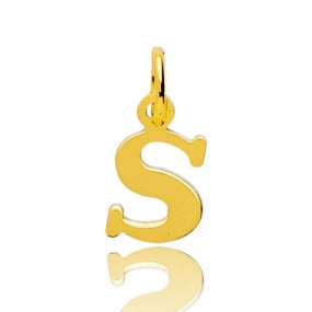 Pendentif or Jaune Initiale S lisabelle