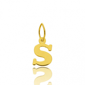 Pendentif or Jaune Initiale S Estelle