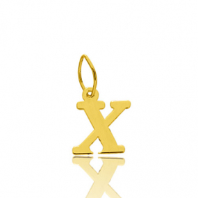 Pendentif or Jaune Initiale X Julianne