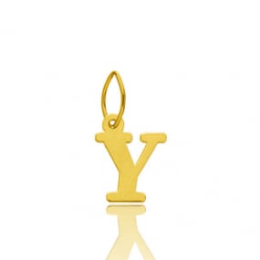 Pendentif or Jaune Initiale Y Amoureuse