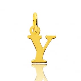 Pendentif or Jaune Initiale Y Daphne