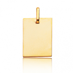 Pendentif or jaune plan pais Or Jaune -  -Attachement - R6